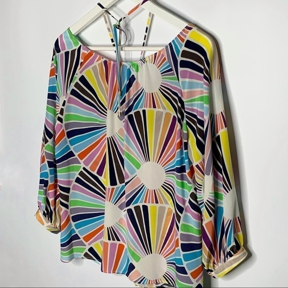 TRINA Turk Top Printed Silk Halter Tie Small Amorita - Picture 7 of 10